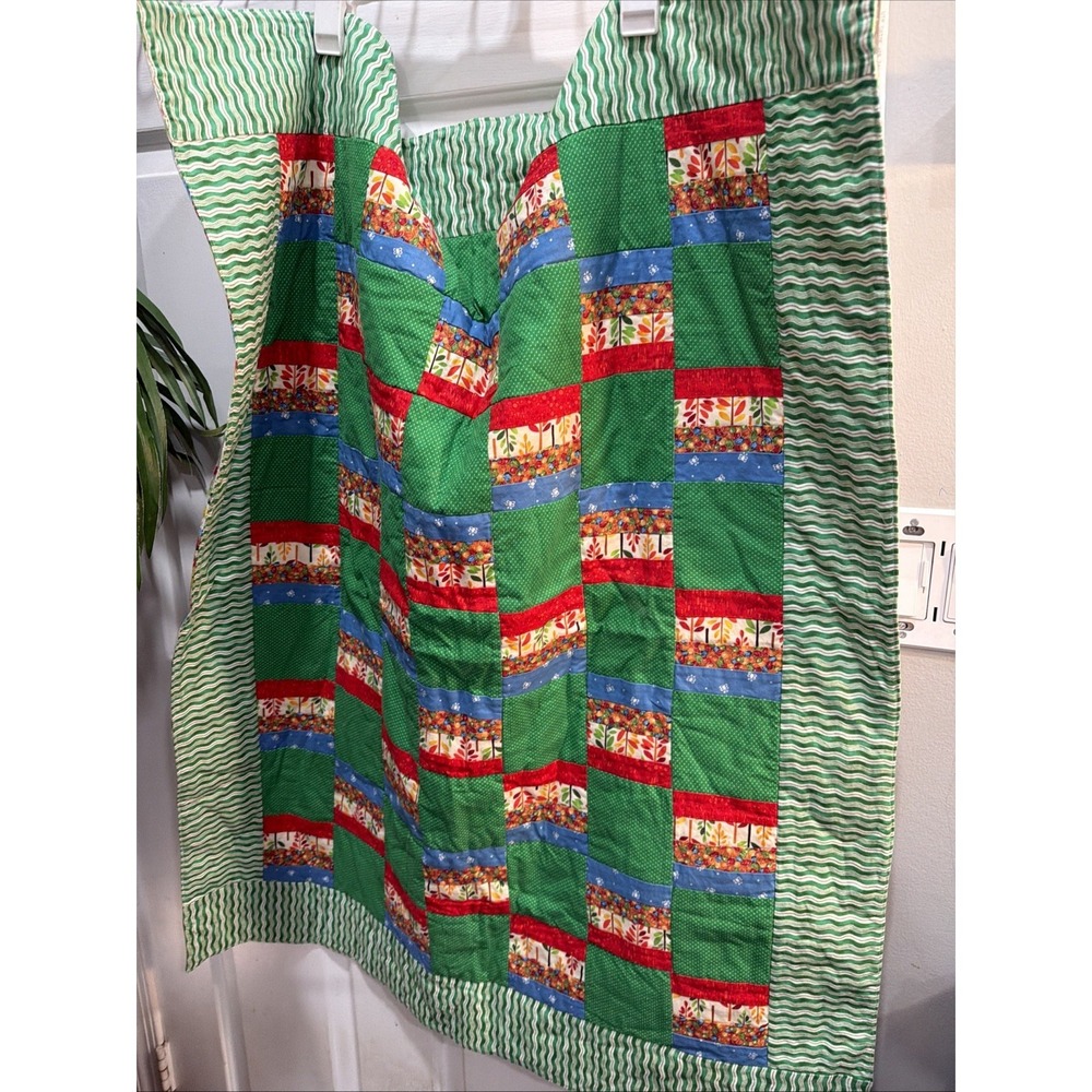 Handmade Quilt Lap Throw Patchwork Vintage‎ Blanket 40x32 Elderly, Baby, Wallart